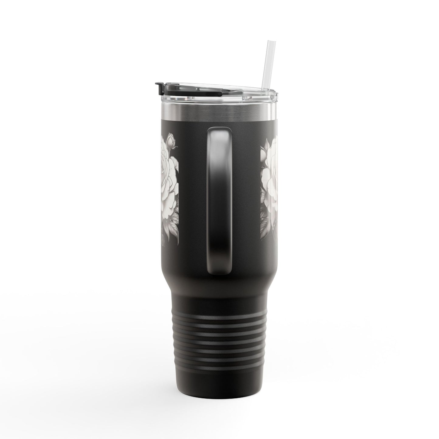 Stylish Insulated Travel Mug with Floral Design, 40oz Coffee Cup, Perfect for Road Trips, Gifts for Her, Eco-Friendly Drinkware