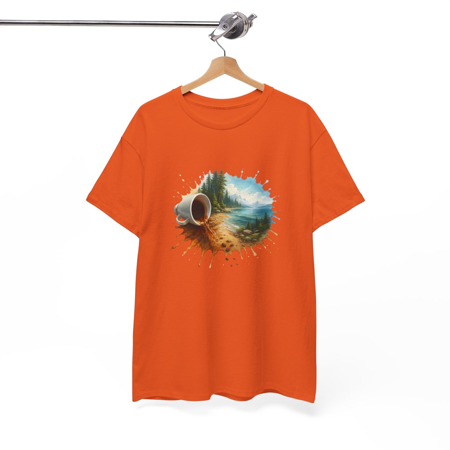 Nature-Inspired Unisex Heavy Cotton Tee, Casual Outfit, Gift for Nature Lovers, Camping Apparel, Outdoor Adventure Shirt