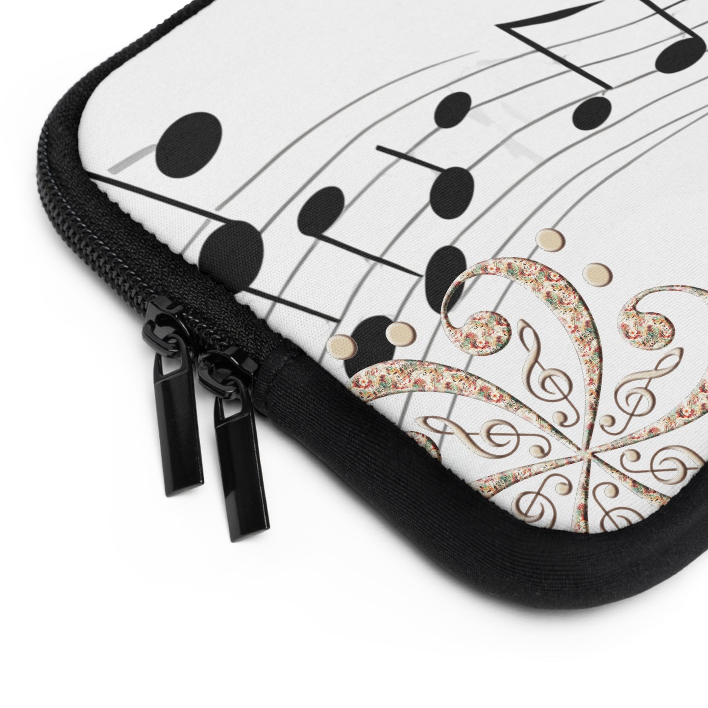Musical Notes Laptop Sleeve | Perfect Gift for Music Lovers, Stylish Tech Accessory, Holiday Gift, Decor for Home Office, Music-Themed
