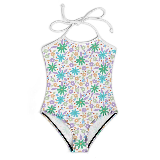 Strap Swimsuit for Girls Flowers