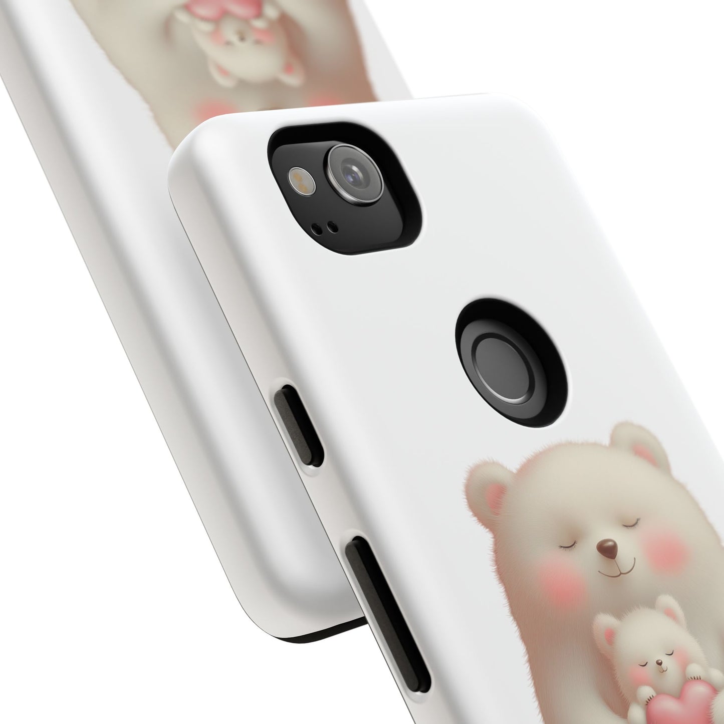 Cute Bear Phone Case, Tough Cases, Animal Lover Gift, Kids Accessories, Mother’s Day, Heartwarming Design