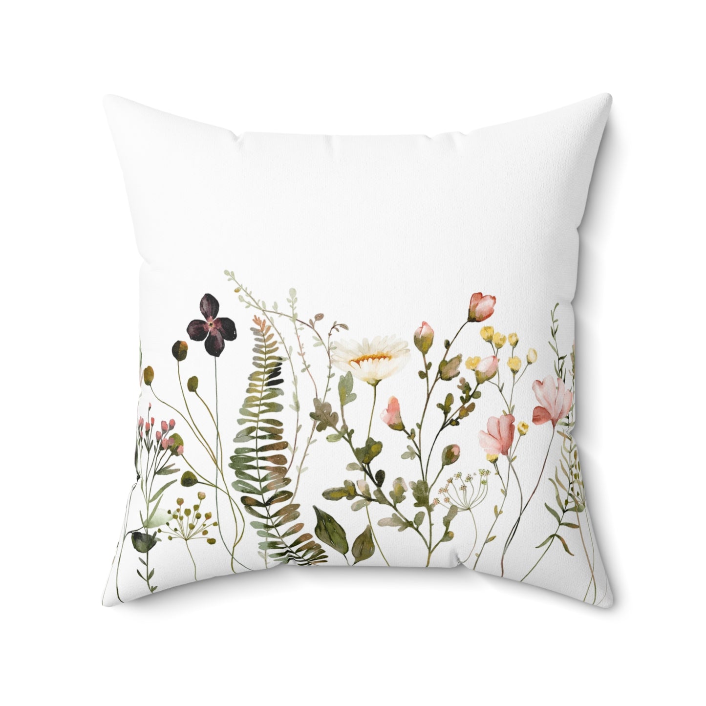 Floral Decorative Pillow, Cozy Home Accent, Botanical Cushion, Ideal Gift for Home Decor, Spring and Summer Vibes, Perfect for Living Room