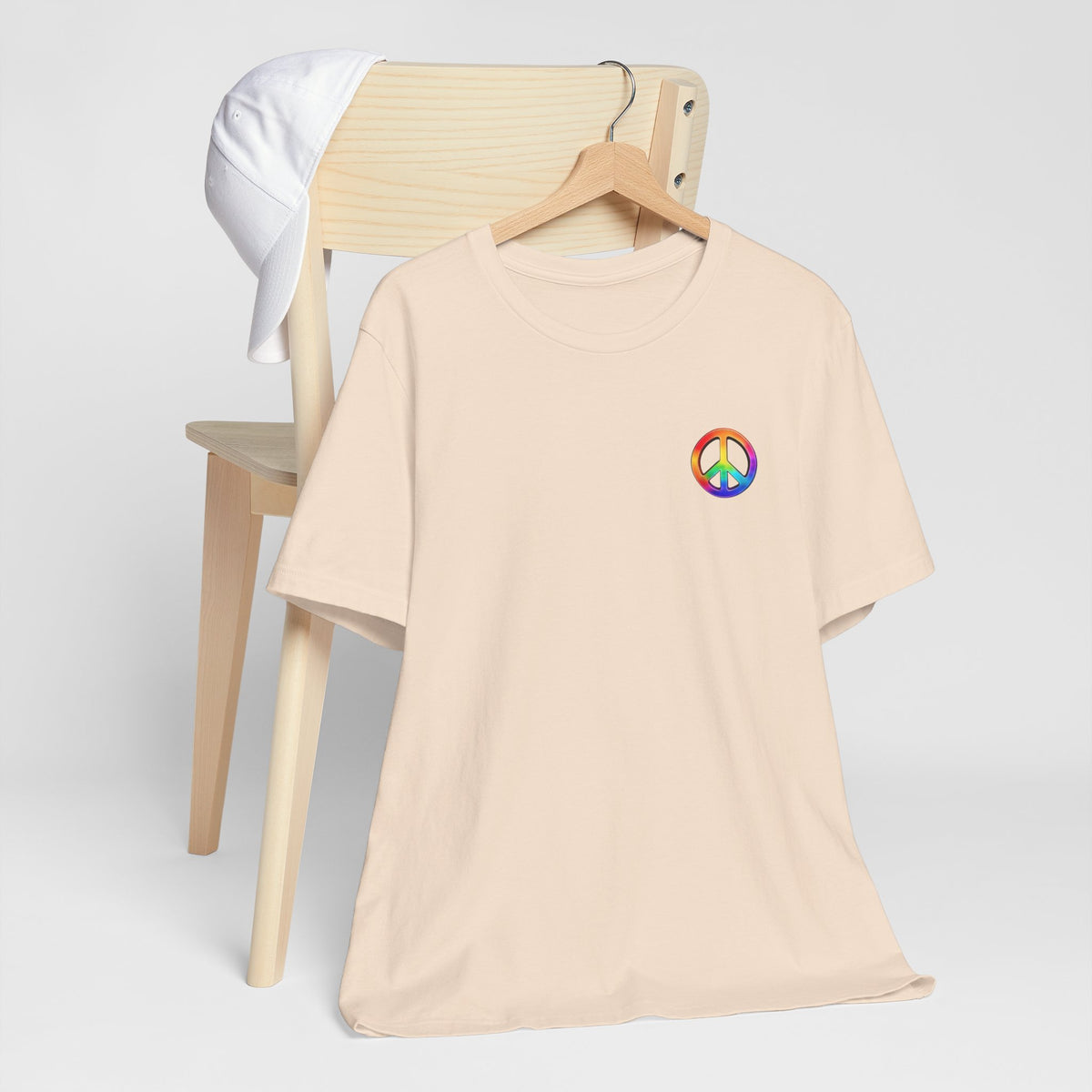 Peace Sign Tie-Dye Tee — Rainbow Hippie Peace Symbol T-Shirt