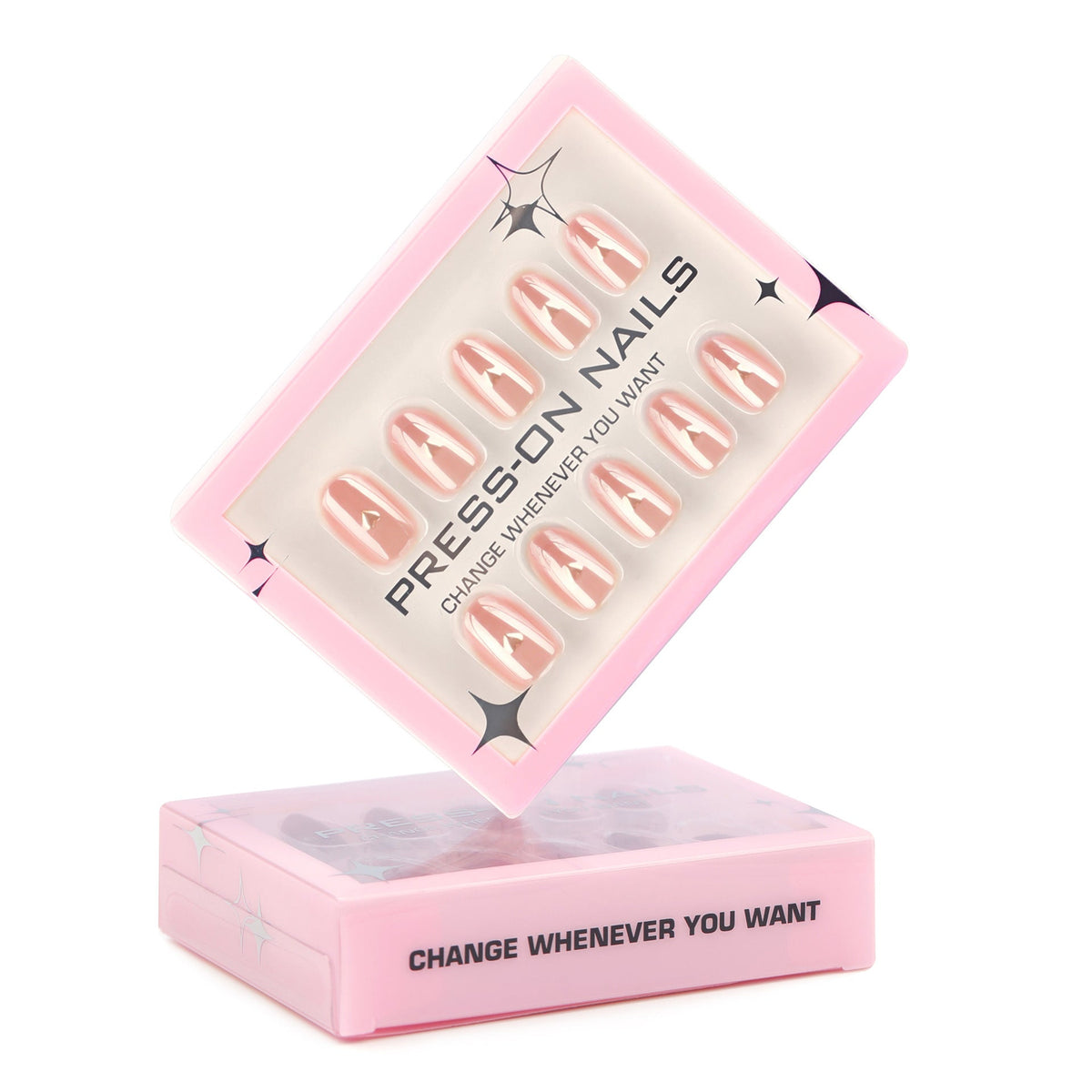 30 pieces of golden love short almonds press-on nails â Image 4