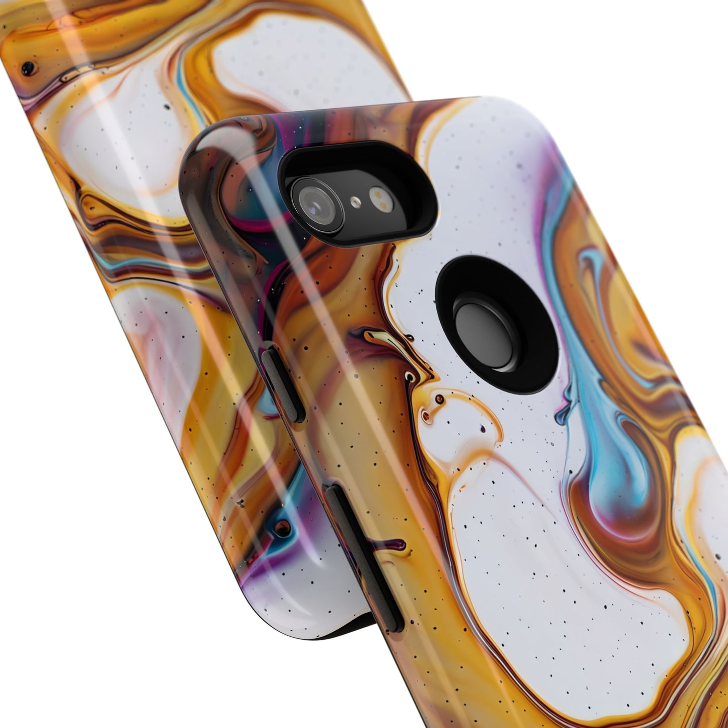 Artistic Phone Case, Tough Cases with Colorful Marble Design