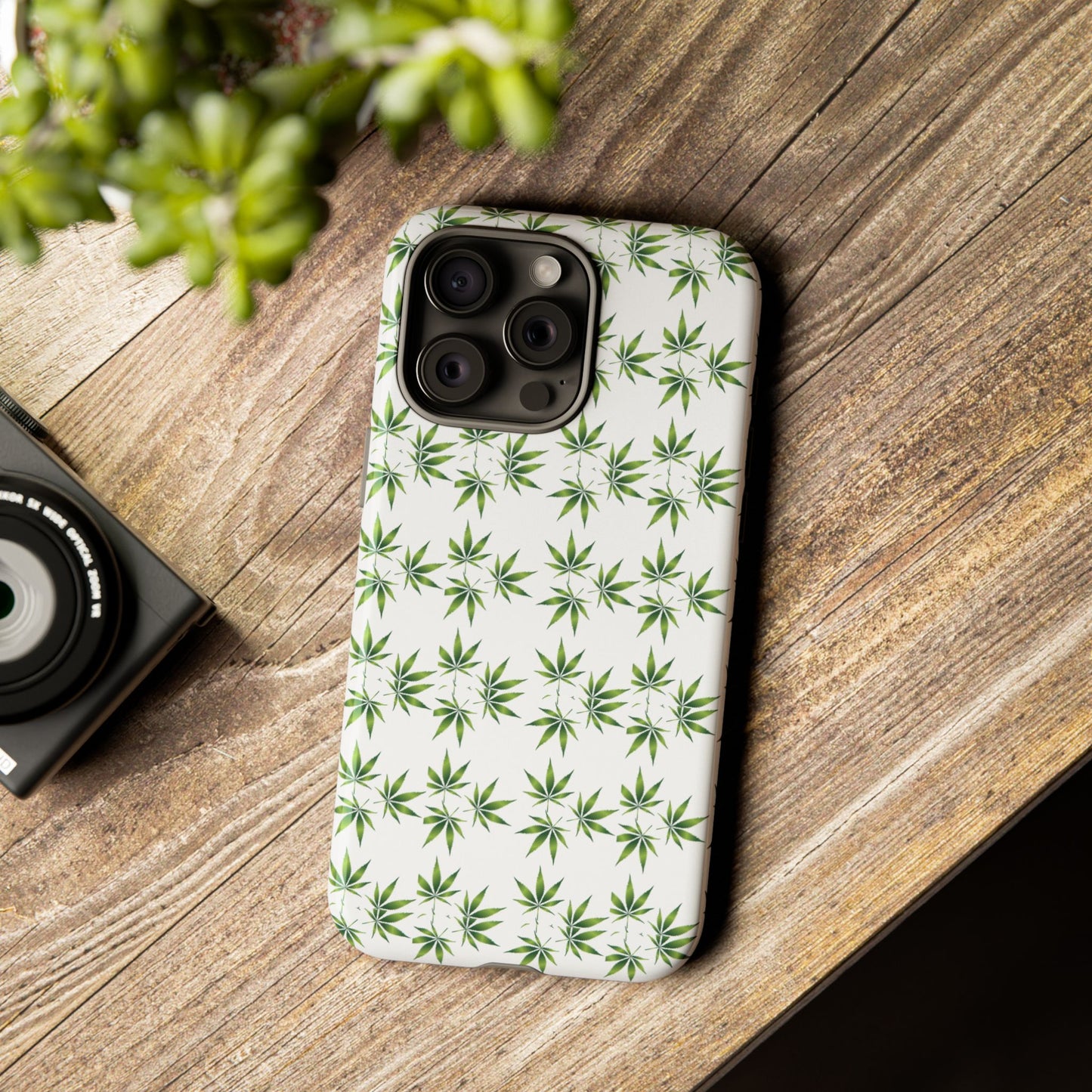Stylish Phone Case with Cannabis Leaf Design, Durable Phone Cover, Gift for Stoner Friends, Unique Phone Accessory, Nature-Inspired Design