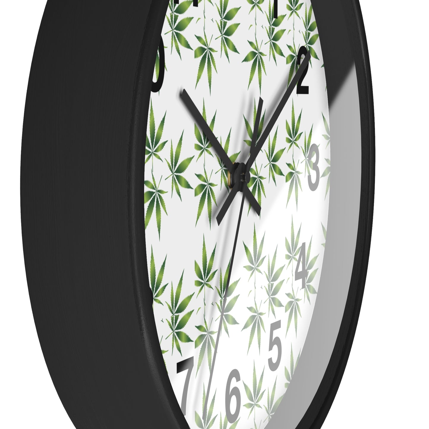 Leafy Wall Clock - Green Herbal Decor, Perfect for Nature Lovers, Boho Style, Gift for Gardeners, Unique Home Accent