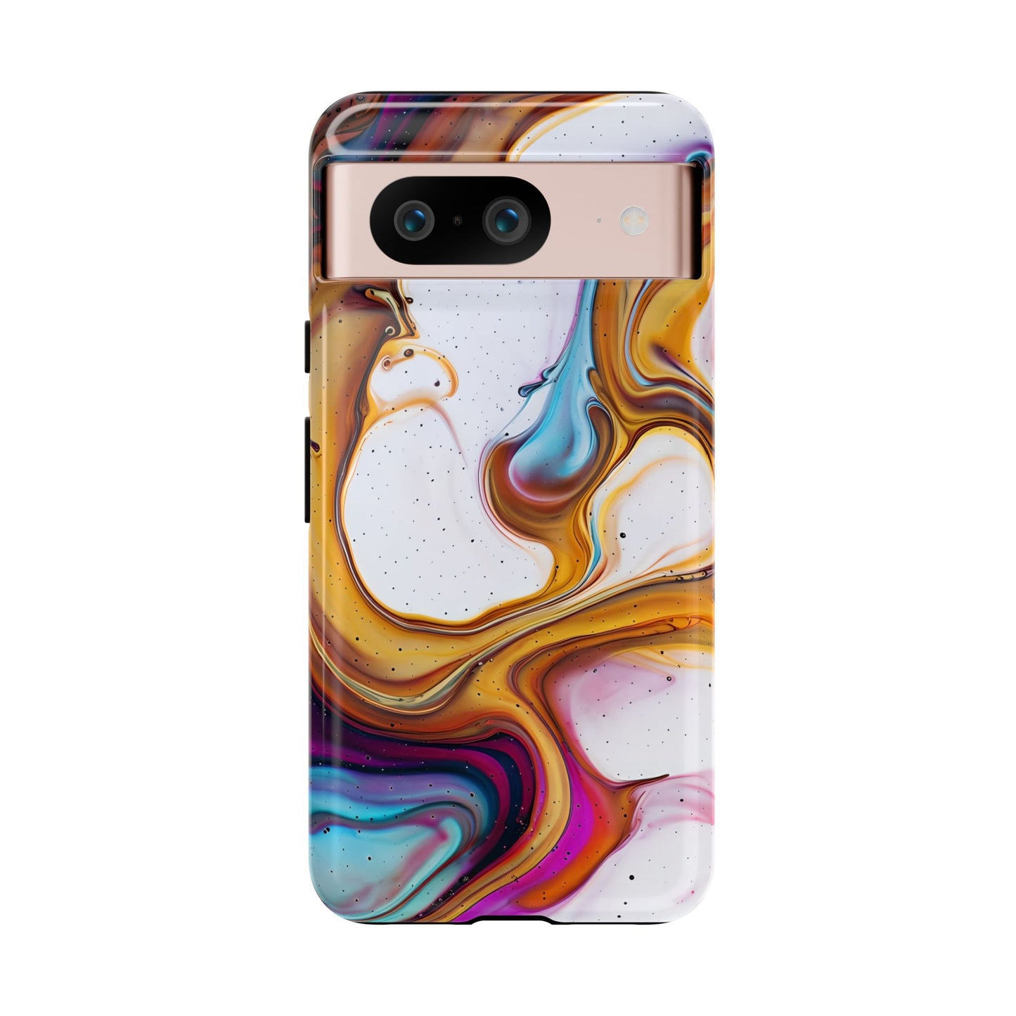 Artistic Phone Case, Tough Cases with Colorful Marble Design