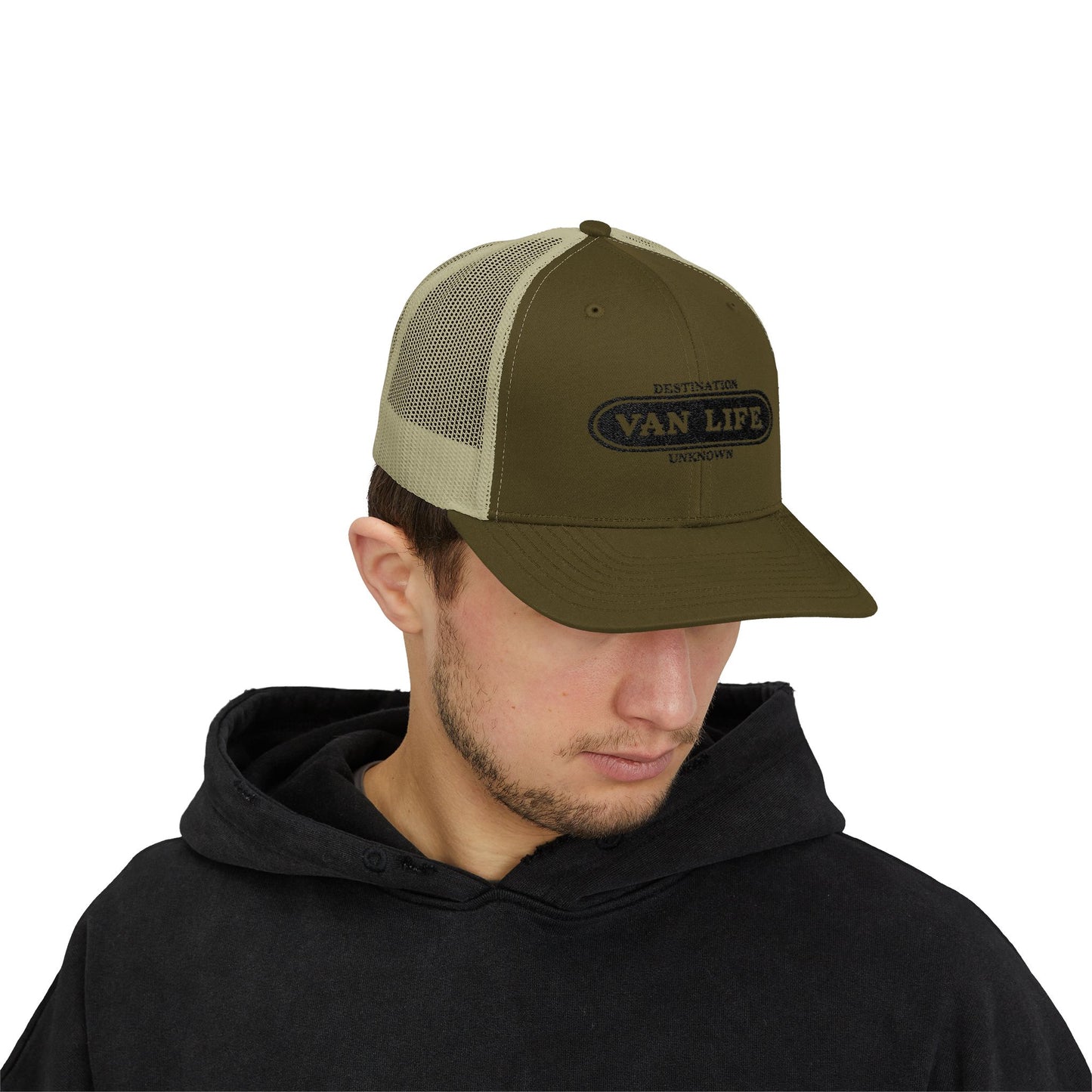 Van Life Snapback Trucker Cap, Adventure Hat, Travel Gift, Bohemian Style Cap, Outdoor Lifestyle Gear, Vacation Ready Accessory