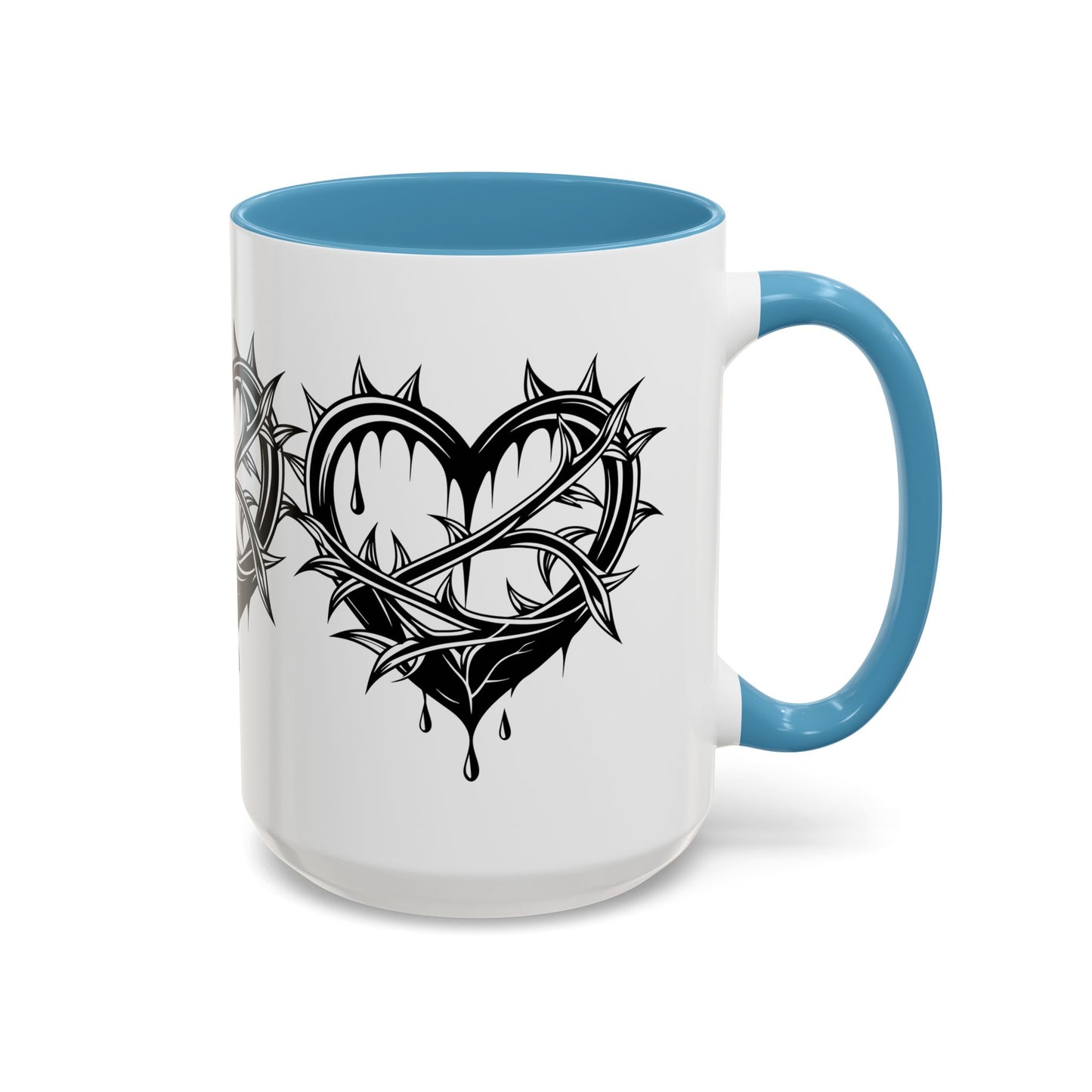 Gothic Heart Mug, Unique Art Coffee Cup for Gifting, Gothic Home Decor, Perfect for Friends, Gothic Style Drinkware
