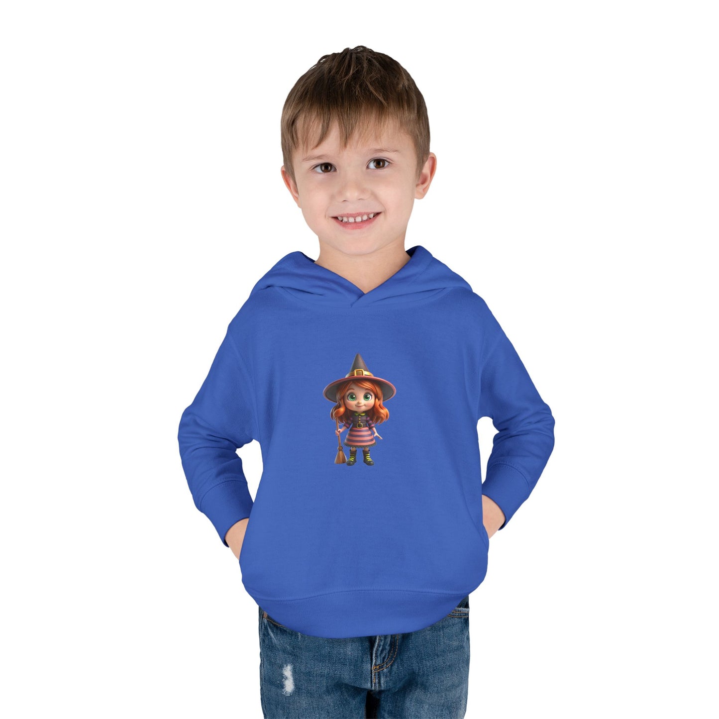 Toddler Witch Fleece Hoodie, Cute Kids Pullover, Halloween Costume, Cozy Toddler Apparel, Spooky Season Gear, Gift for Little Ones