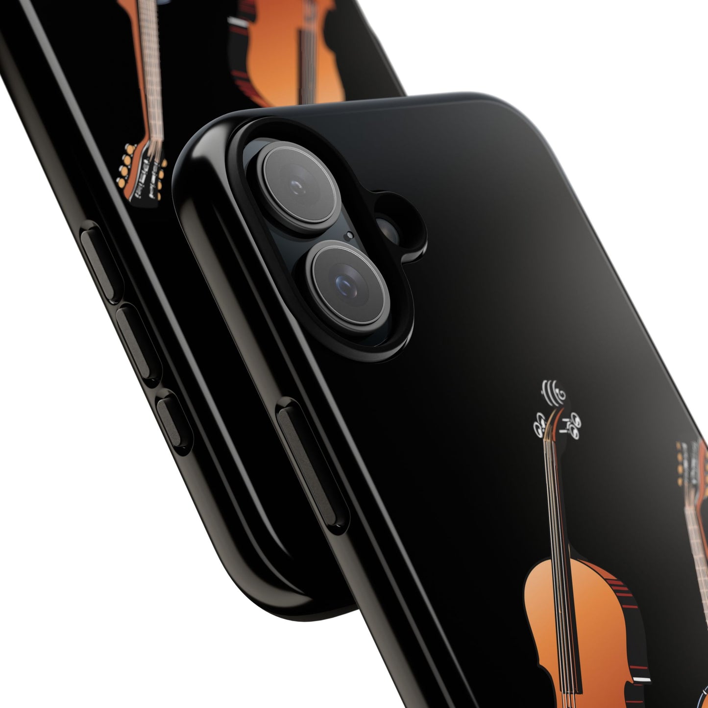 Musical Instrument Phone Case - Violin & Banjo Design, Music Lover Gift, Unique Phone Cover, Holiday Gift, Durable Tough Cases