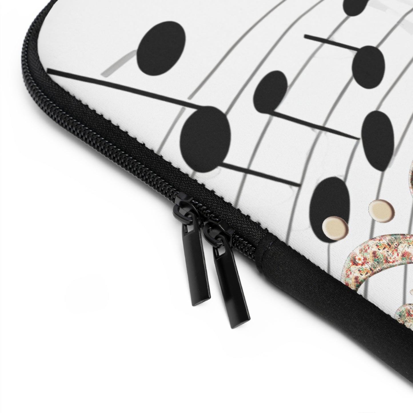 Musical Notes Laptop Sleeve | Perfect Gift for Music Lovers, Stylish Tech Accessory, Holiday Gift, Decor for Home Office, Music-Themed