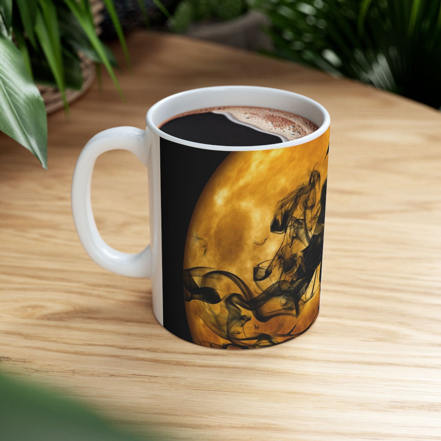 Mystical Raven Ceramic Mug - Gothic Gift for Coffee Lovers, Witchy Decor, Halloween, Unique Tea Cup, Bird Art