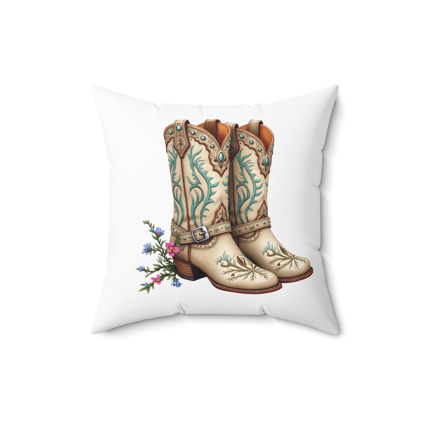 Rustic Cowboy Boots Pillow | Western Decor Cushion, Farmhouse Charm, Home Accent, Gift for Cowgirl, Country Decor