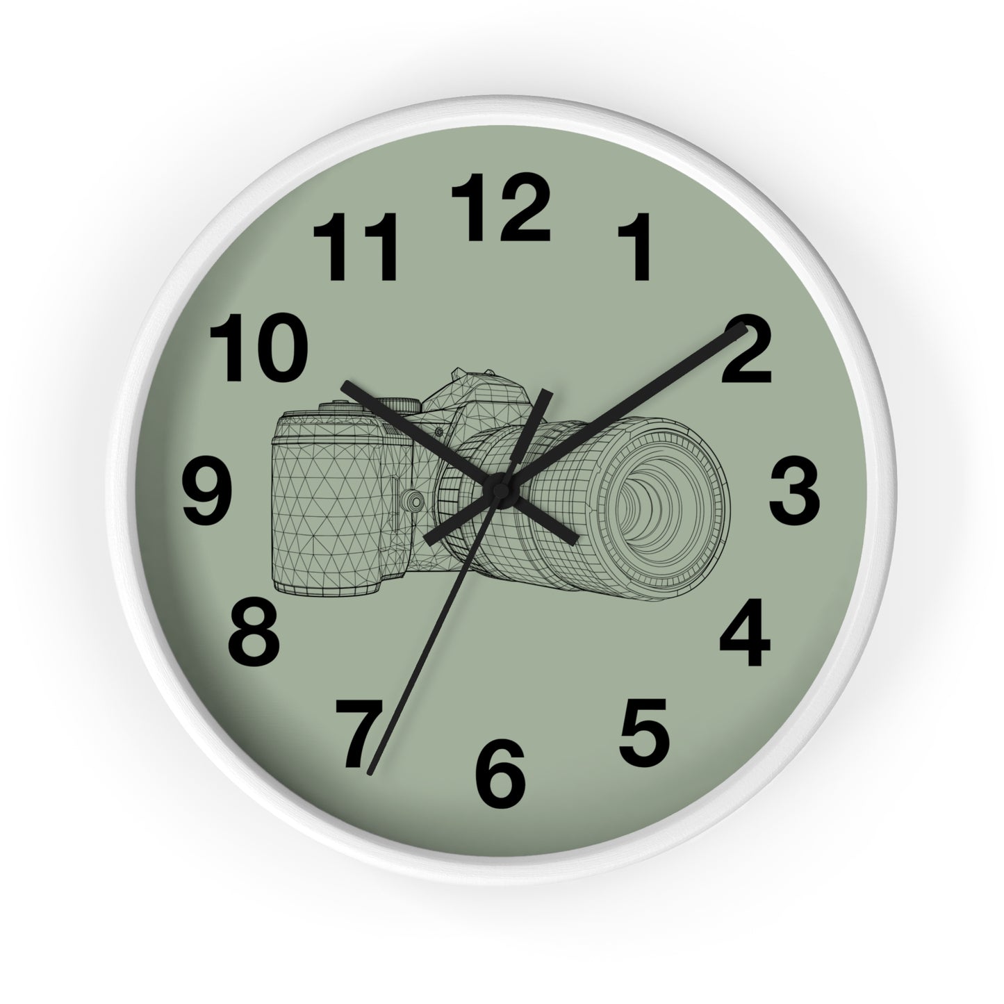 Photography Themed Wall Clock, Unique Gift for Photographers, Blue Clock, Home Decor, Creative Wall Art, Photography Lover