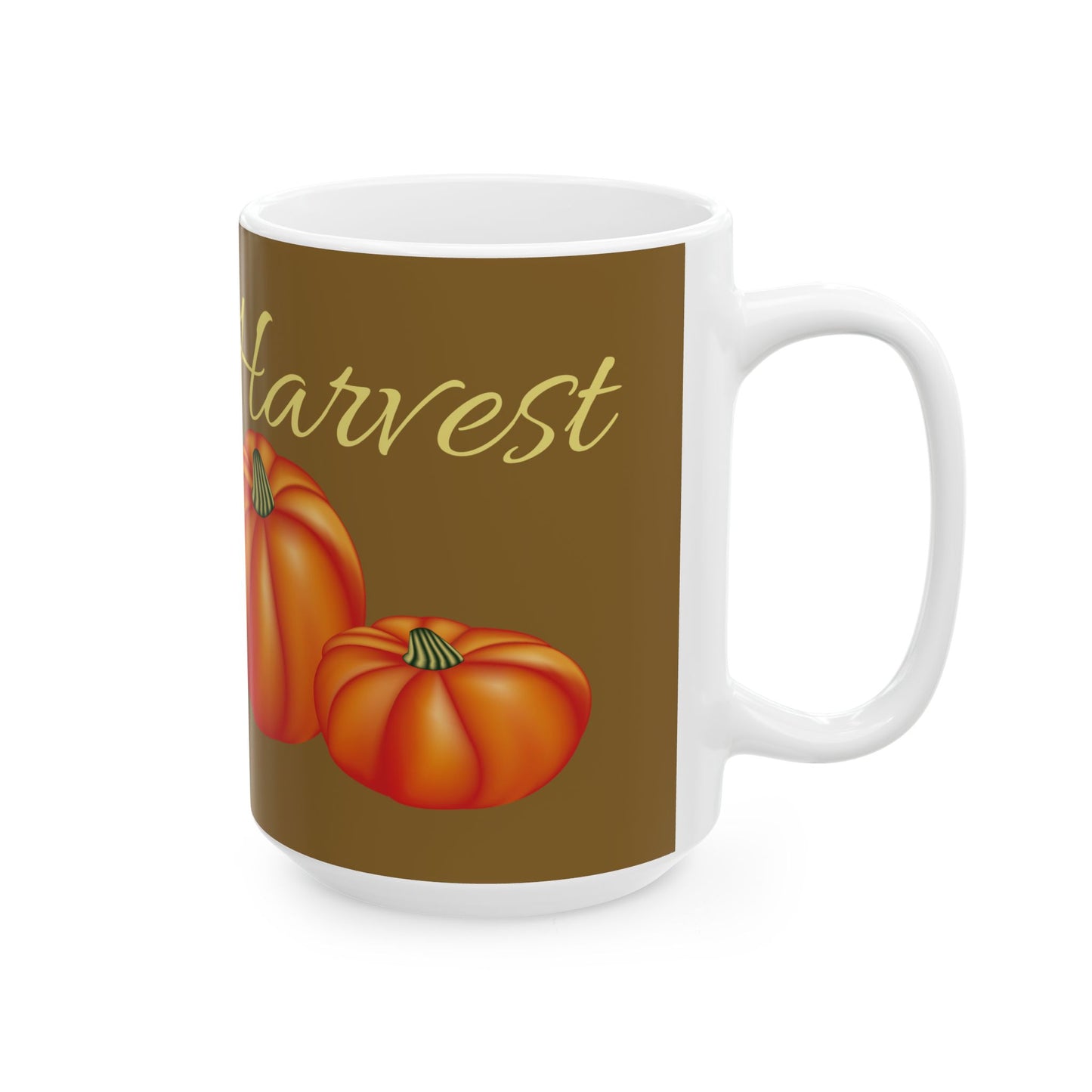 Halloween Pumpkin Ceramic Mug - Happy Harvest, Fall Coffee Cup, Autumn Drinkware, Seasonal Gift, Cozy Home Decor