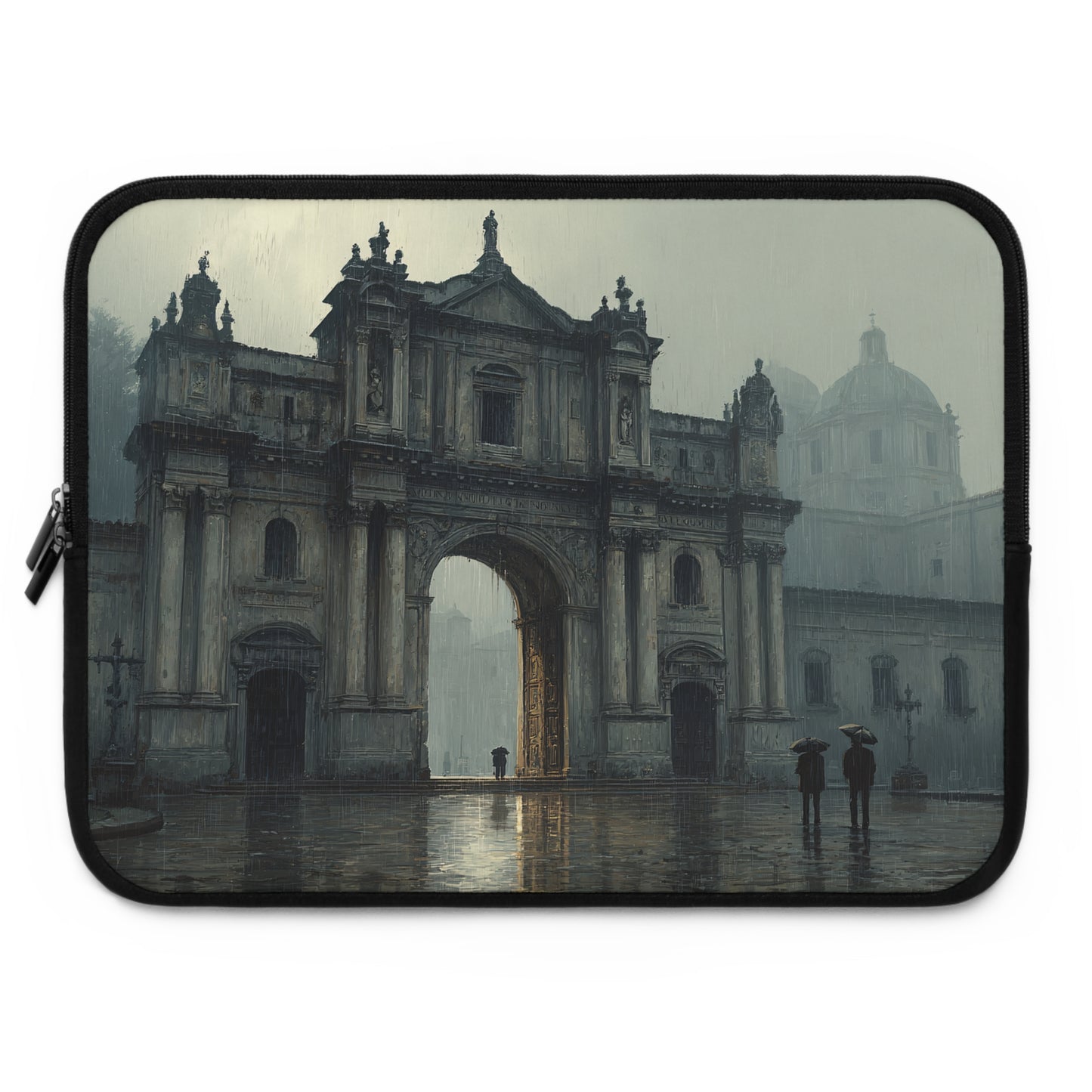 Elegant Vintage Laptop Sleeve with Architectural Design, Computer Case, Tech Accessory, Gift for Students, Stylish Electronics Protection
