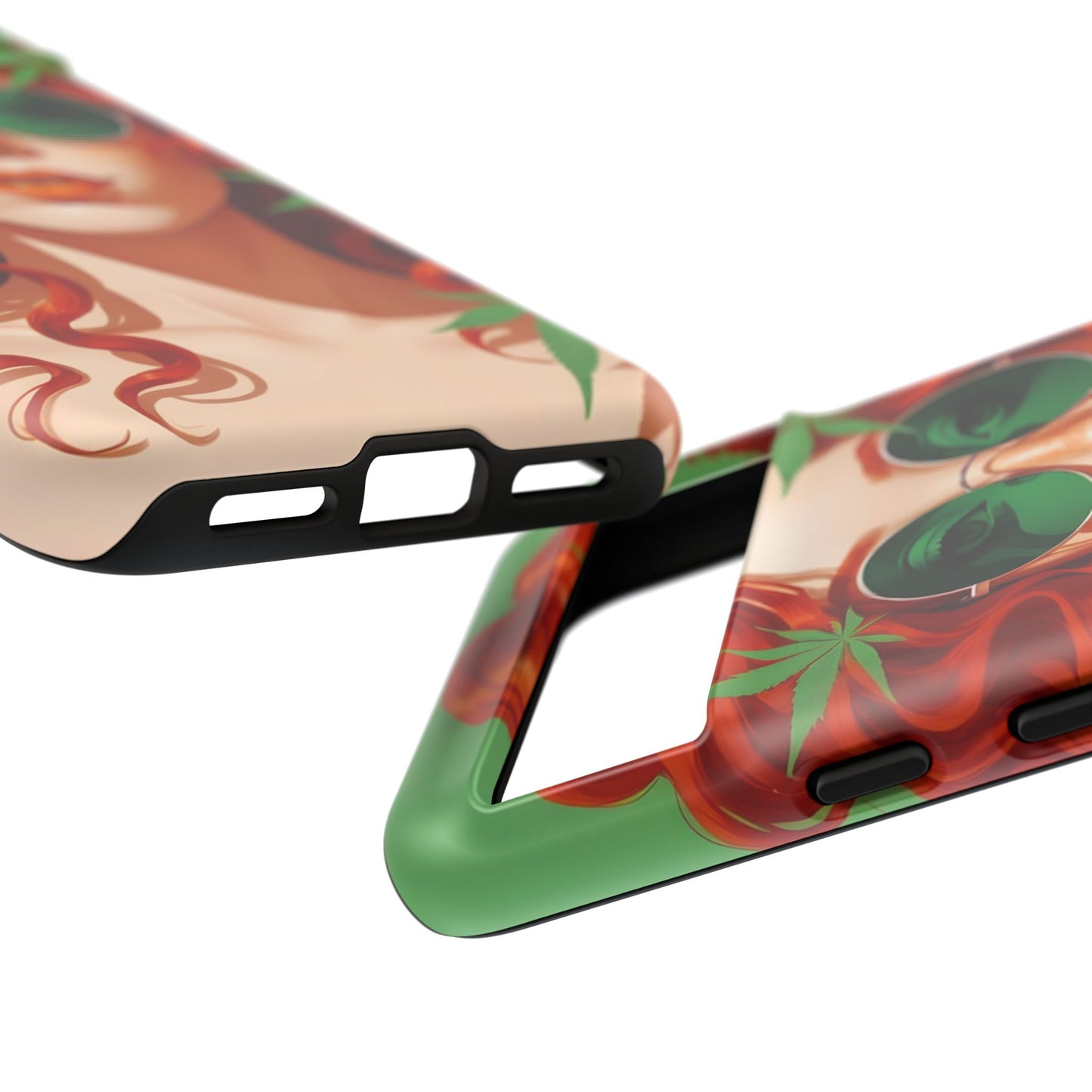 Vibrant Phone Case with Retro Greenery Design, Trendy Case for Casual Look, Gift for Her, Summer Vibes, Unique Phone Accessory
