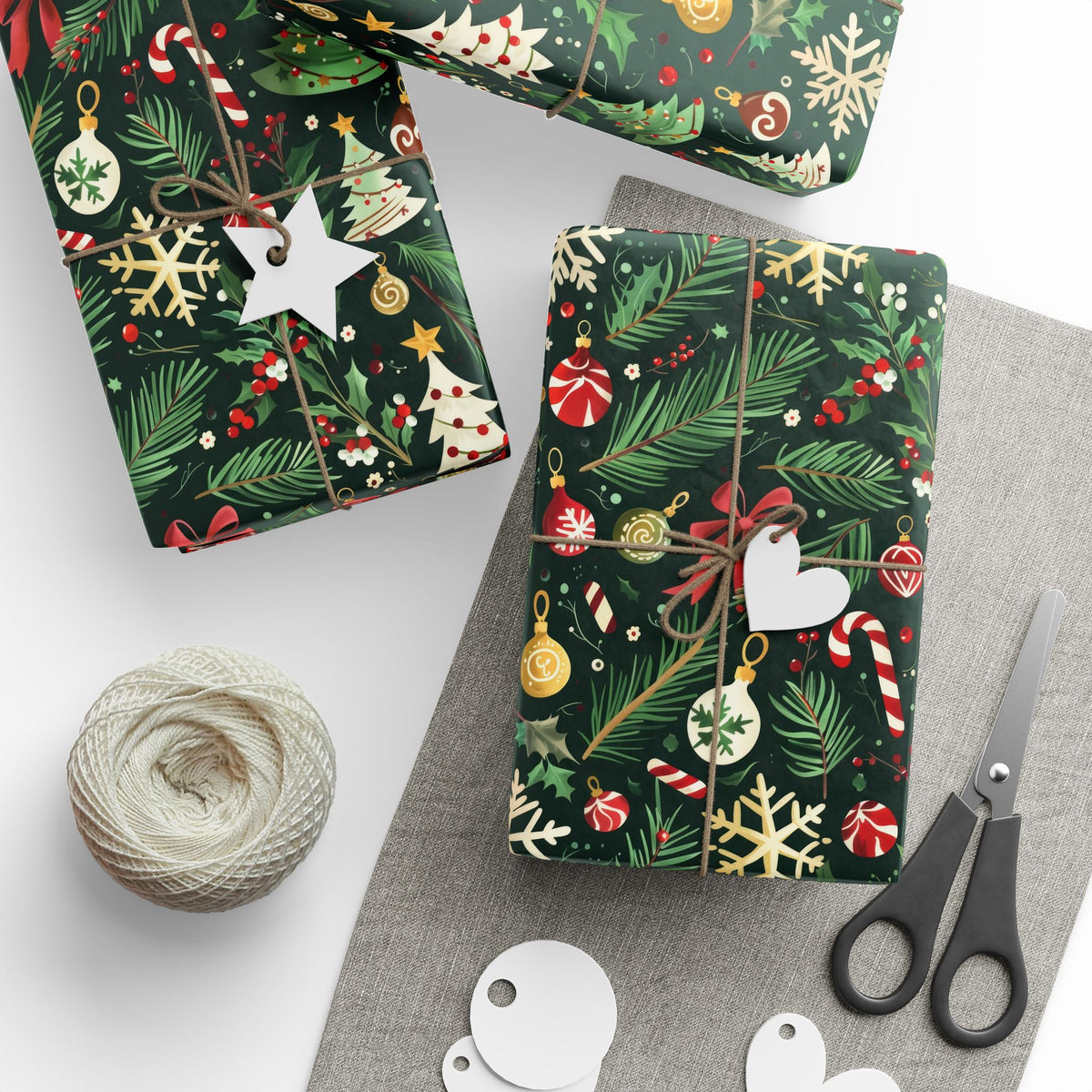 Festive Holiday Wrapping Paper, Christmas Gift Wrap, Eco-Friendly Wrapping, Seasonal Decoration, Unique Gift Presentation