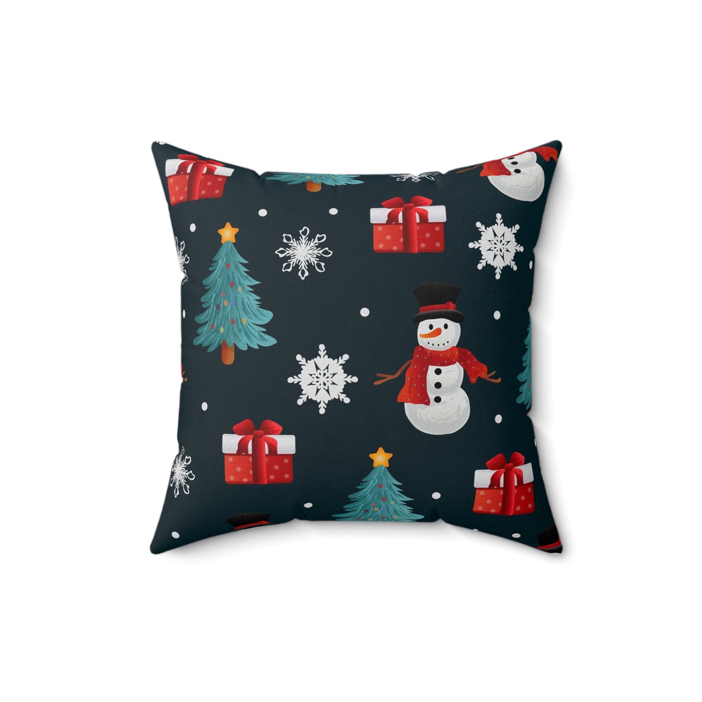 Festive Christmas Pillow, Winter Decor, Snowman Cushion, Holiday Home Accent, Gift for Christmas Lovers