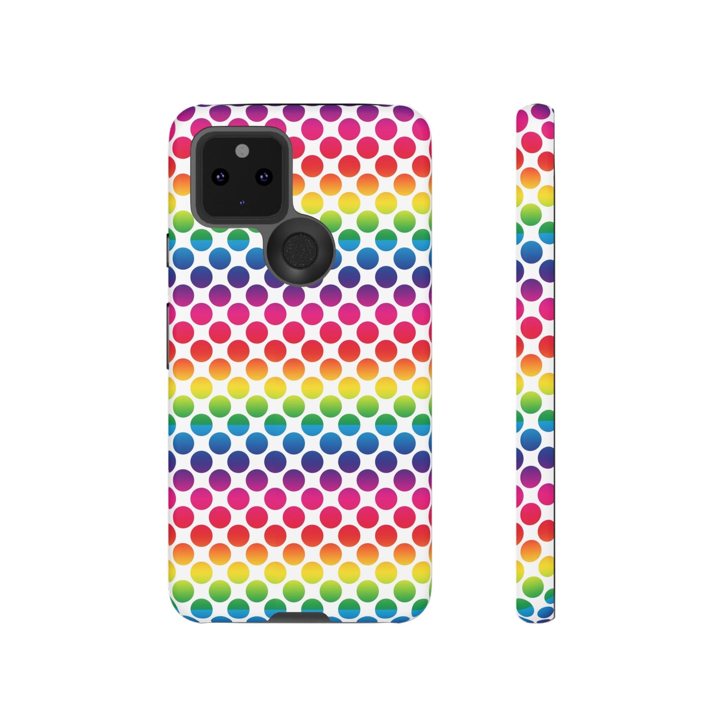 Rainbow Dot Phone Case, Colorful Phone Cover, Fun Phone Accessory, Gift for Friends, Trendy Mobile Case