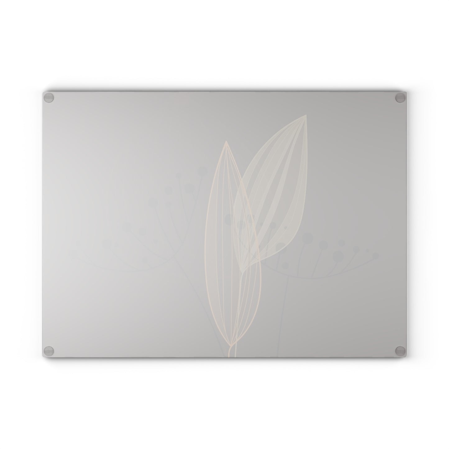 Elegant Glass Cutting Board with Leaf Design, Kitchen Decor, Housewarming Gift, Culinary Art, Modern Kitchen Accessory