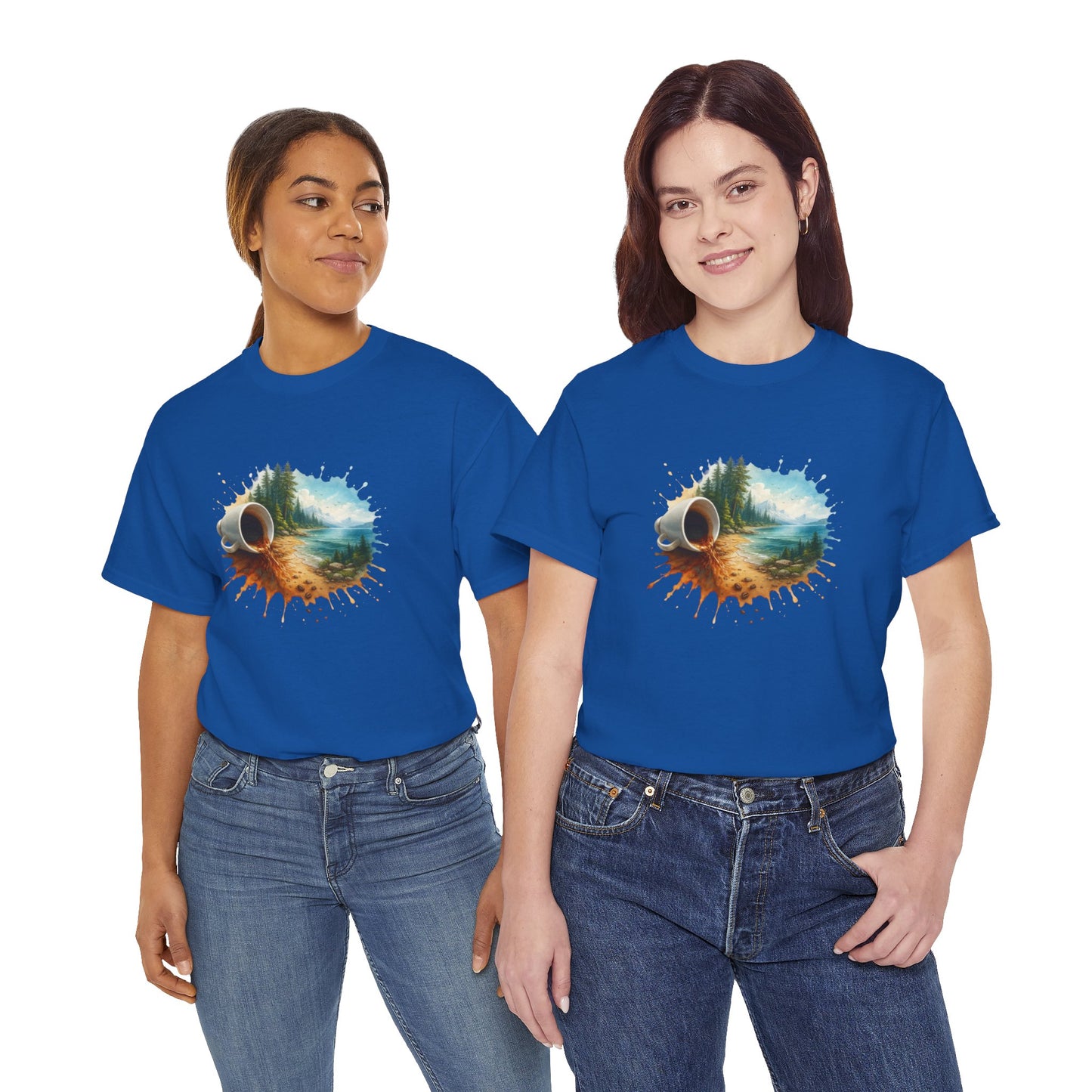 Nature-Inspired Unisex Heavy Cotton Tee, Casual Outfit, Gift for Nature Lovers, Camping Apparel, Outdoor Adventure Shirt