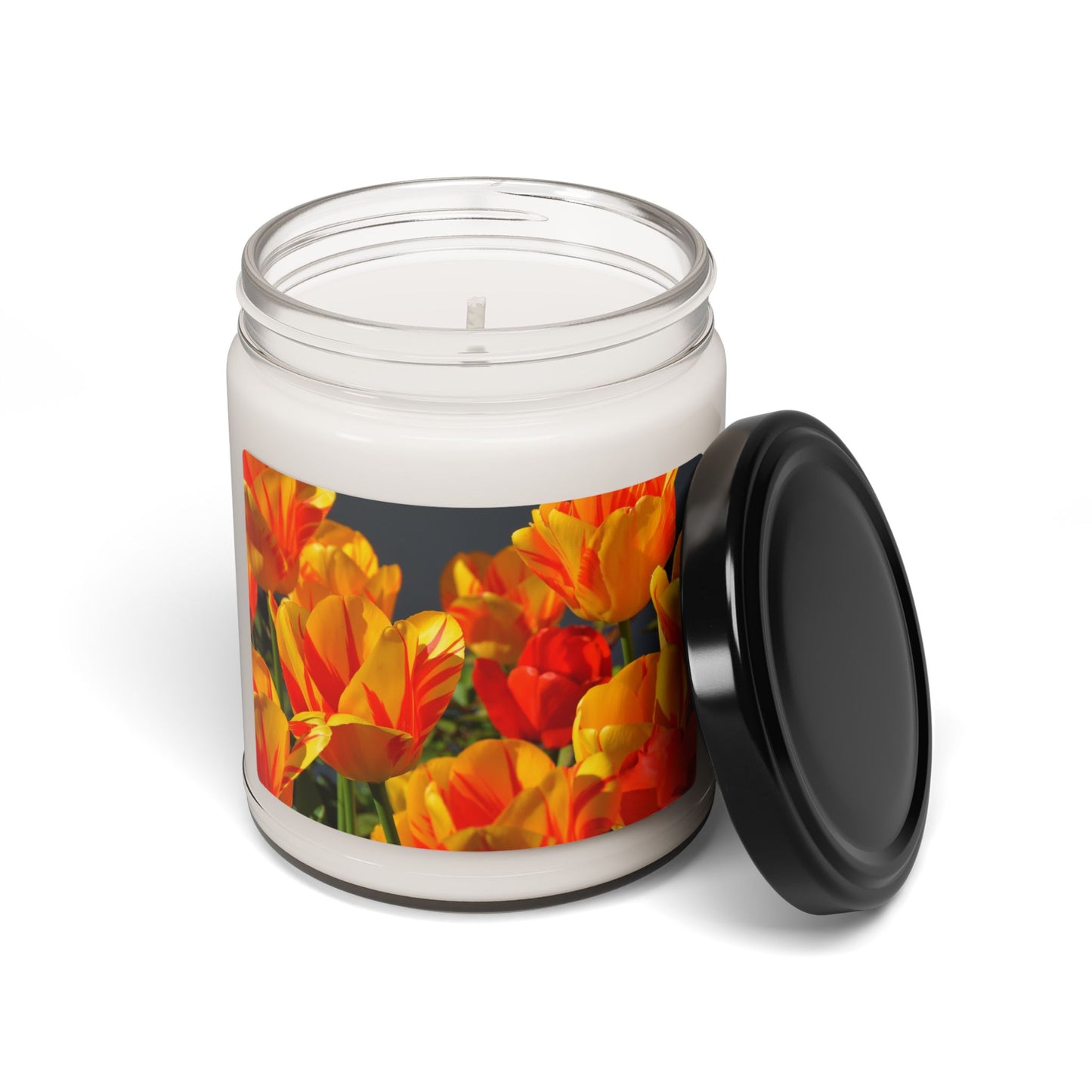 Vibrant Floral Scented Soy Candle, Perfect for Relaxation, Home Decor, Gifts