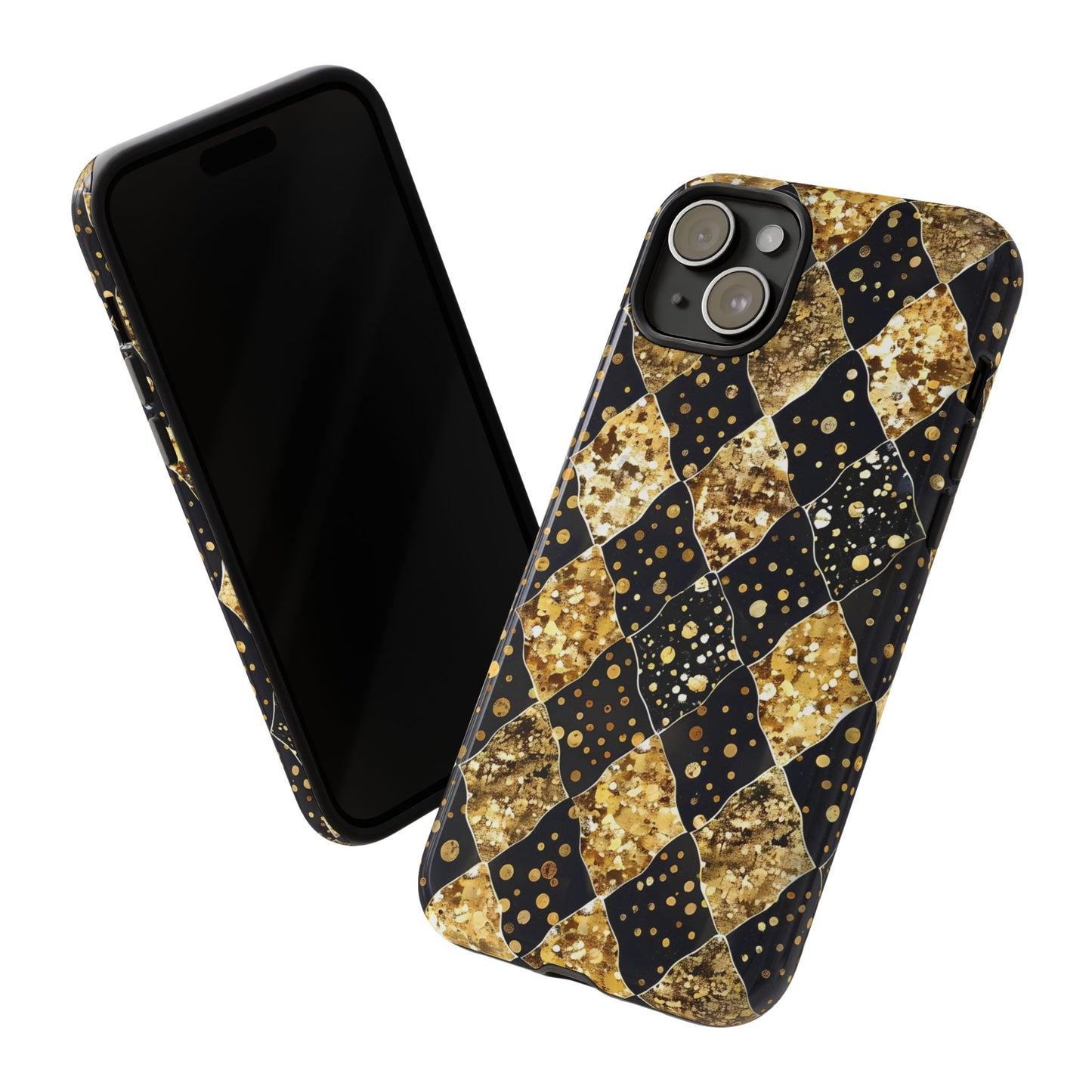 Elegant Gold & Black Phone Case for Tough Protection