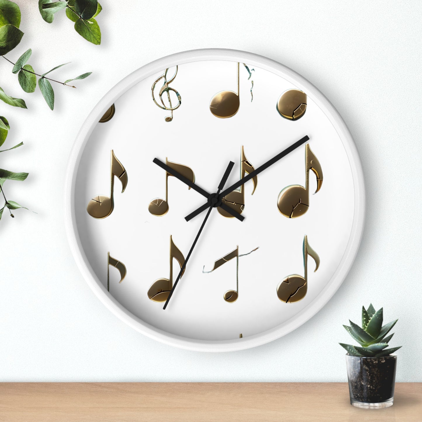 Musical Notes Wall Clock - Perfect for Musicians, Music Lovers