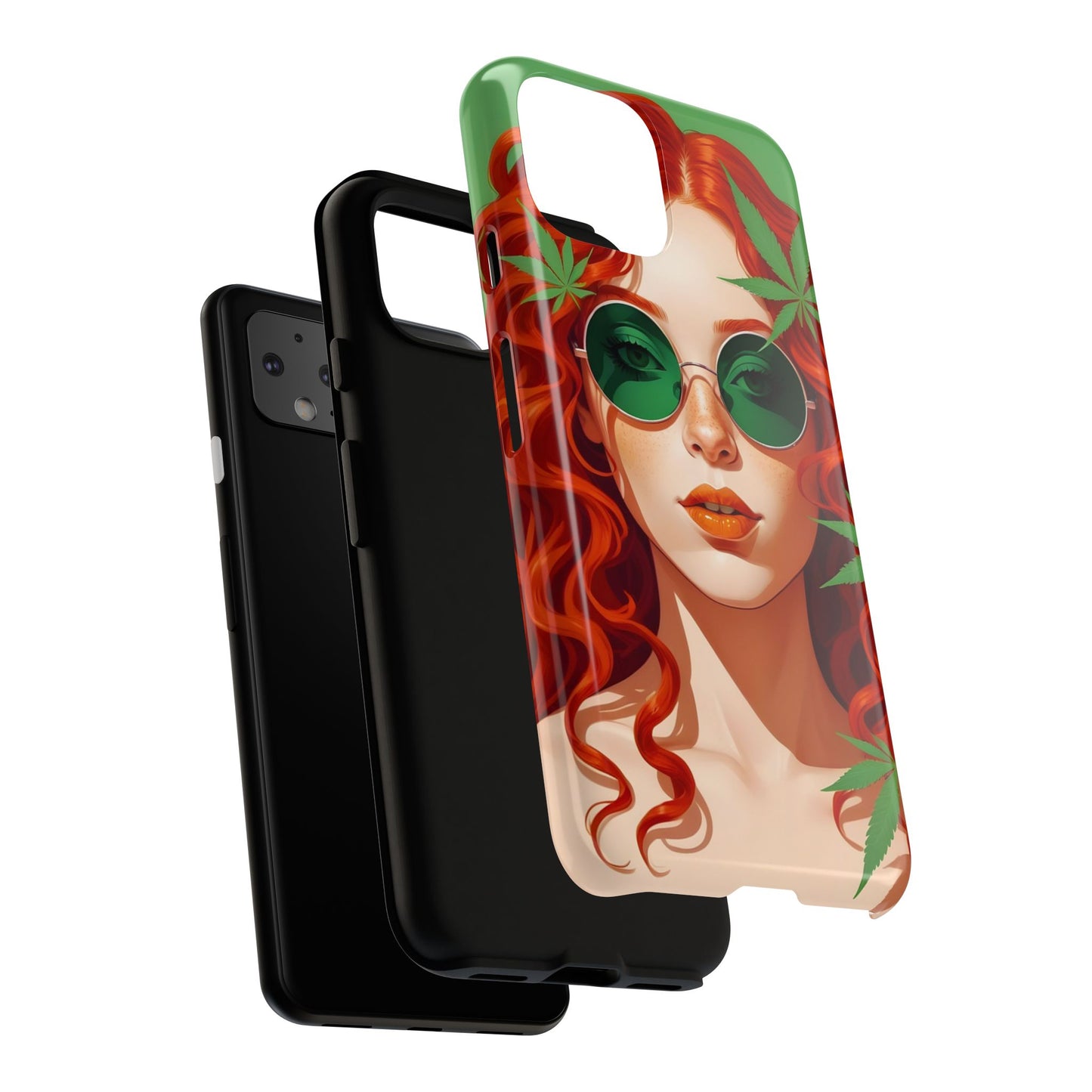 Vibrant Phone Case with Retro Greenery Design, Trendy Case for Casual Look, Gift for Her, Summer Vibes, Unique Phone Accessory