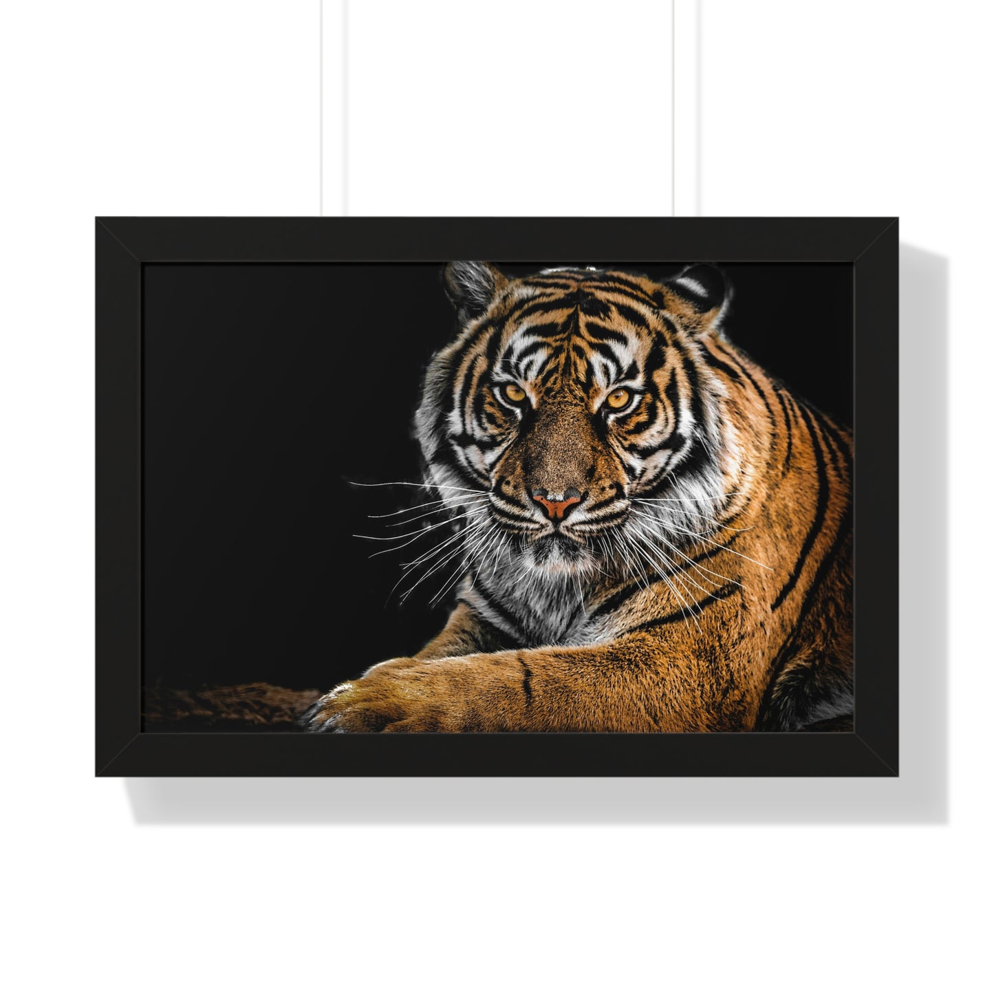 Majestic Tiger Wall Art Print, Framed Horizontal Poster, Animal Decor, Home Office Decoration, Wildlife Art, Gift Idea