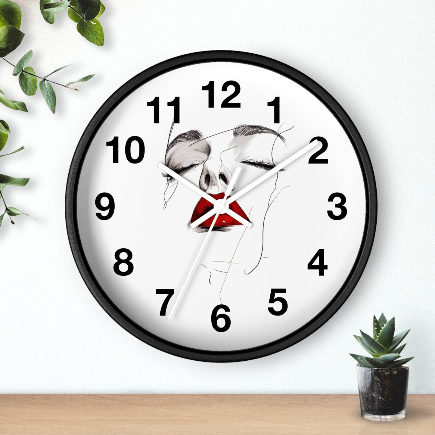Stylish Art Deco Wall Clock, Modern Home Decor, Unique Gift for Her, Elegant Timepiece, Living Room Art