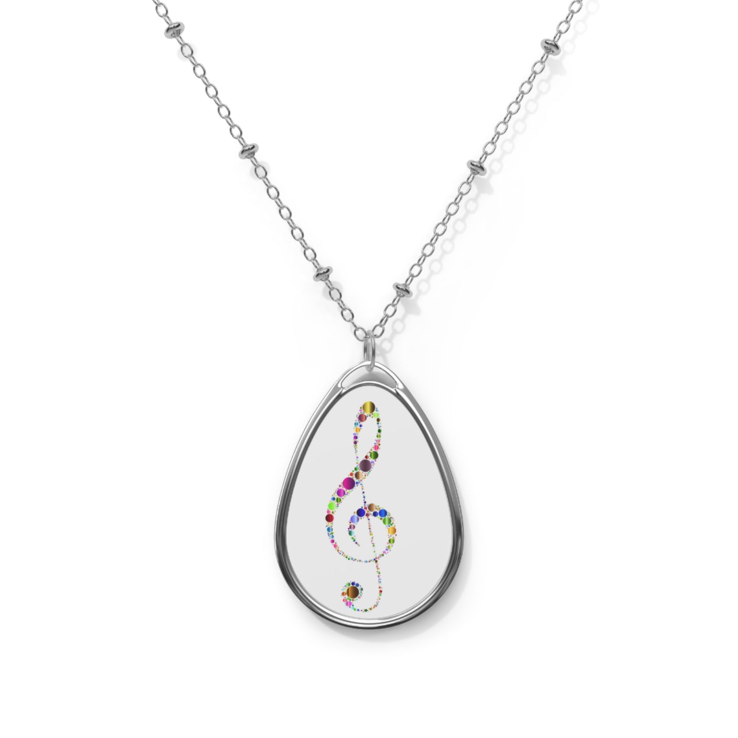 Colorful Treble Clef Necklace, Stylish Jewelry, Birthday Present