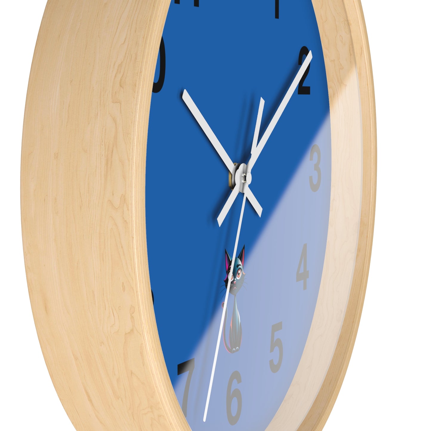 Cute Cat Wall Clock | Fun Home Decor, Cat Lovers Gift, Unique Wall Art, Cat Themed Birthday Gift, Colorful Clock