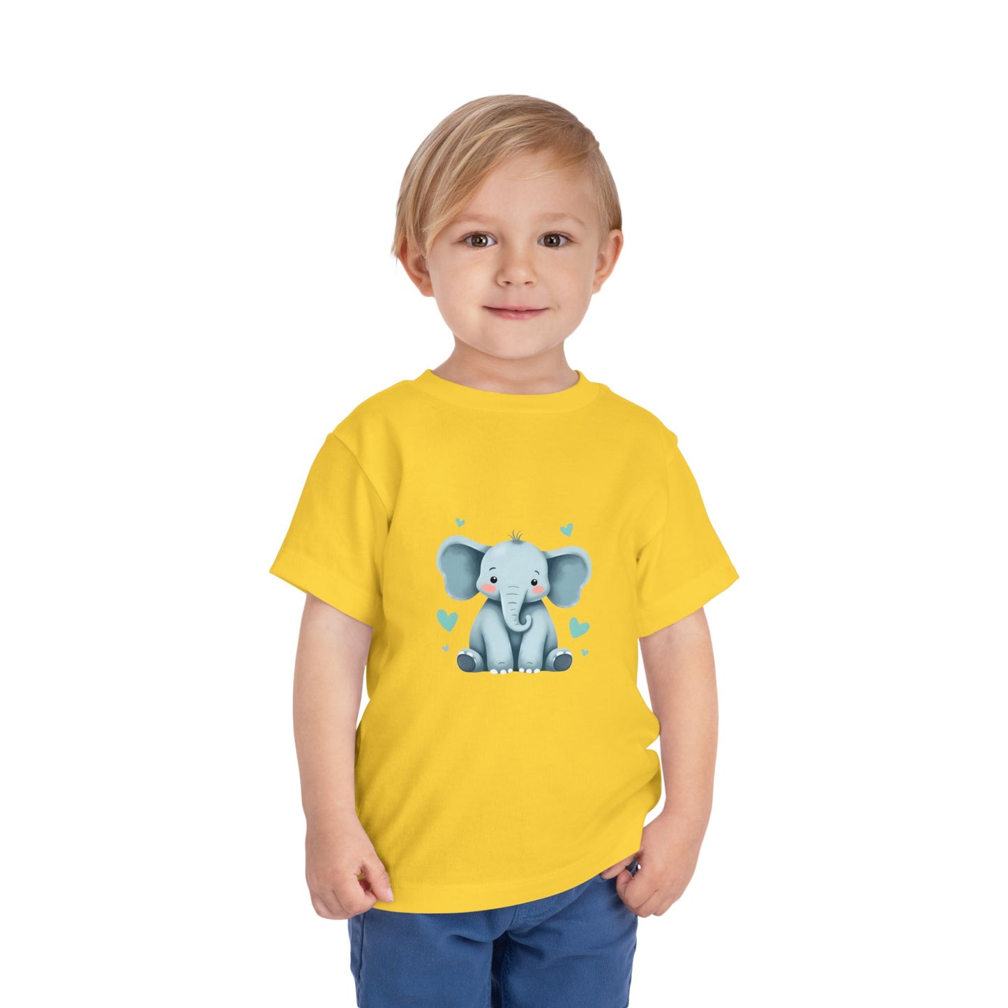 Adorable Elephant Toddler Tee, Kids Short Sleeve Shirt, Cute Baby Clothes, Elephant Lover Gift, Birthday Outfit