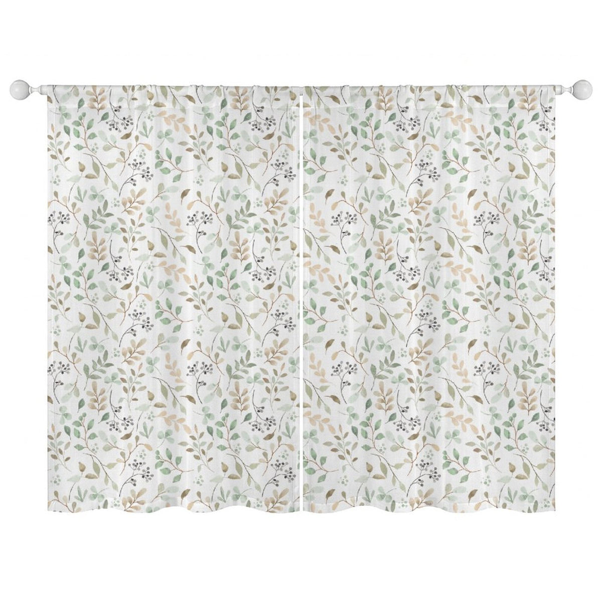 Sheer Curtain Flowers Vines