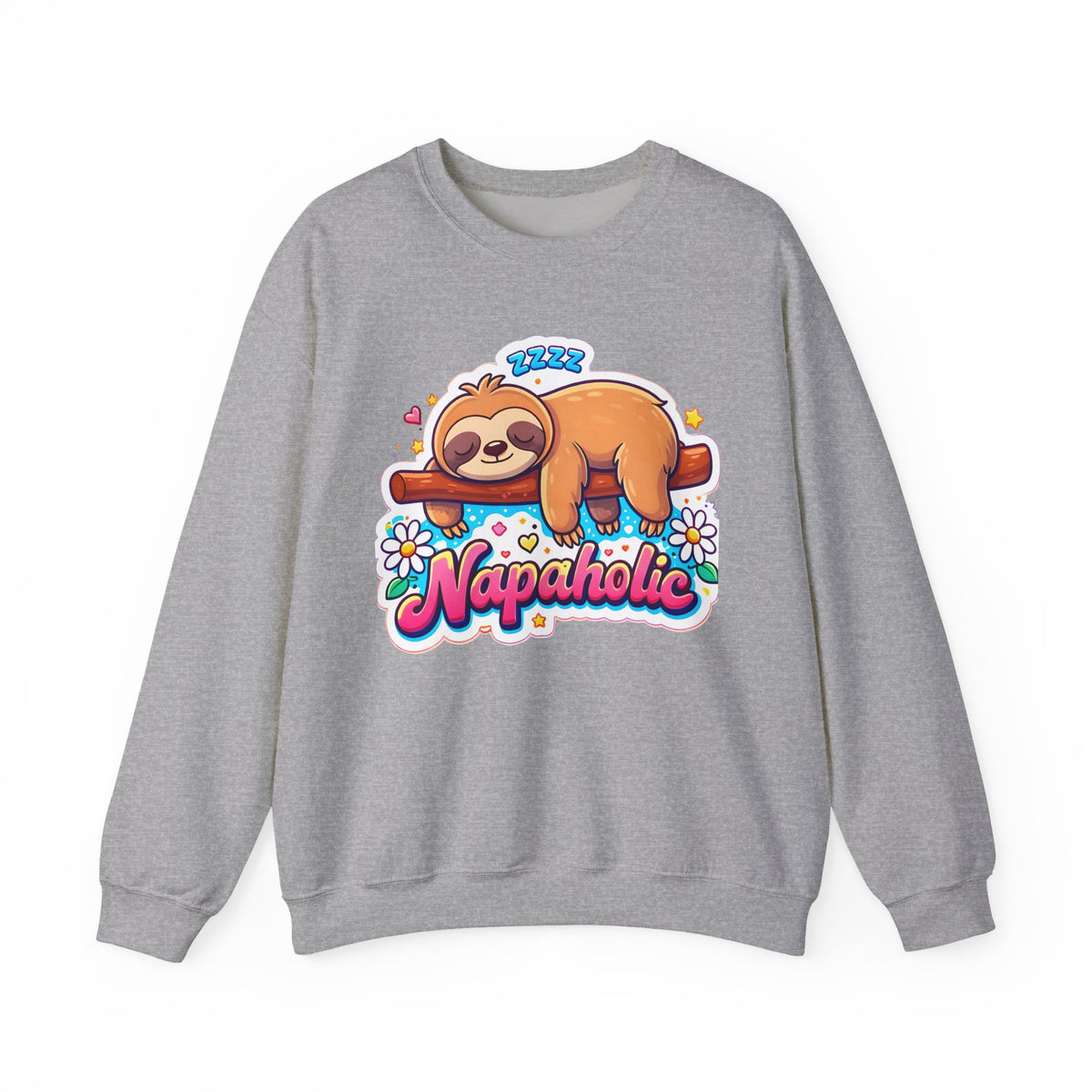 Napaholic Sweatshirt — Cute Sloth Nap Lover Crewneck