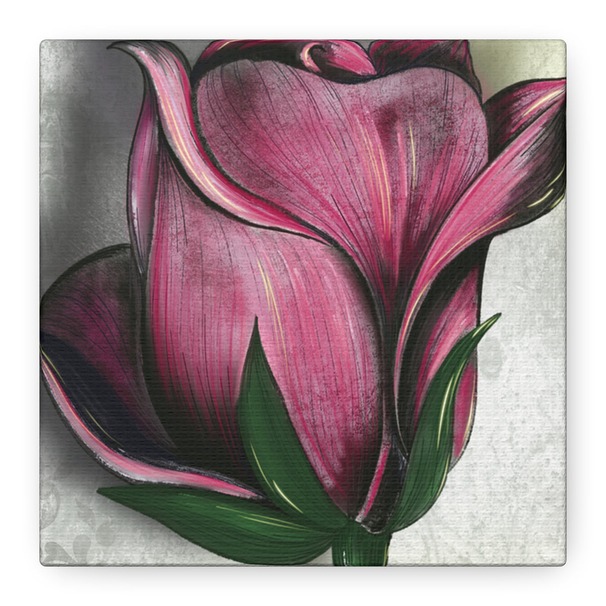 Matte Canvas, Stretched, 1.25" Purple Flowers