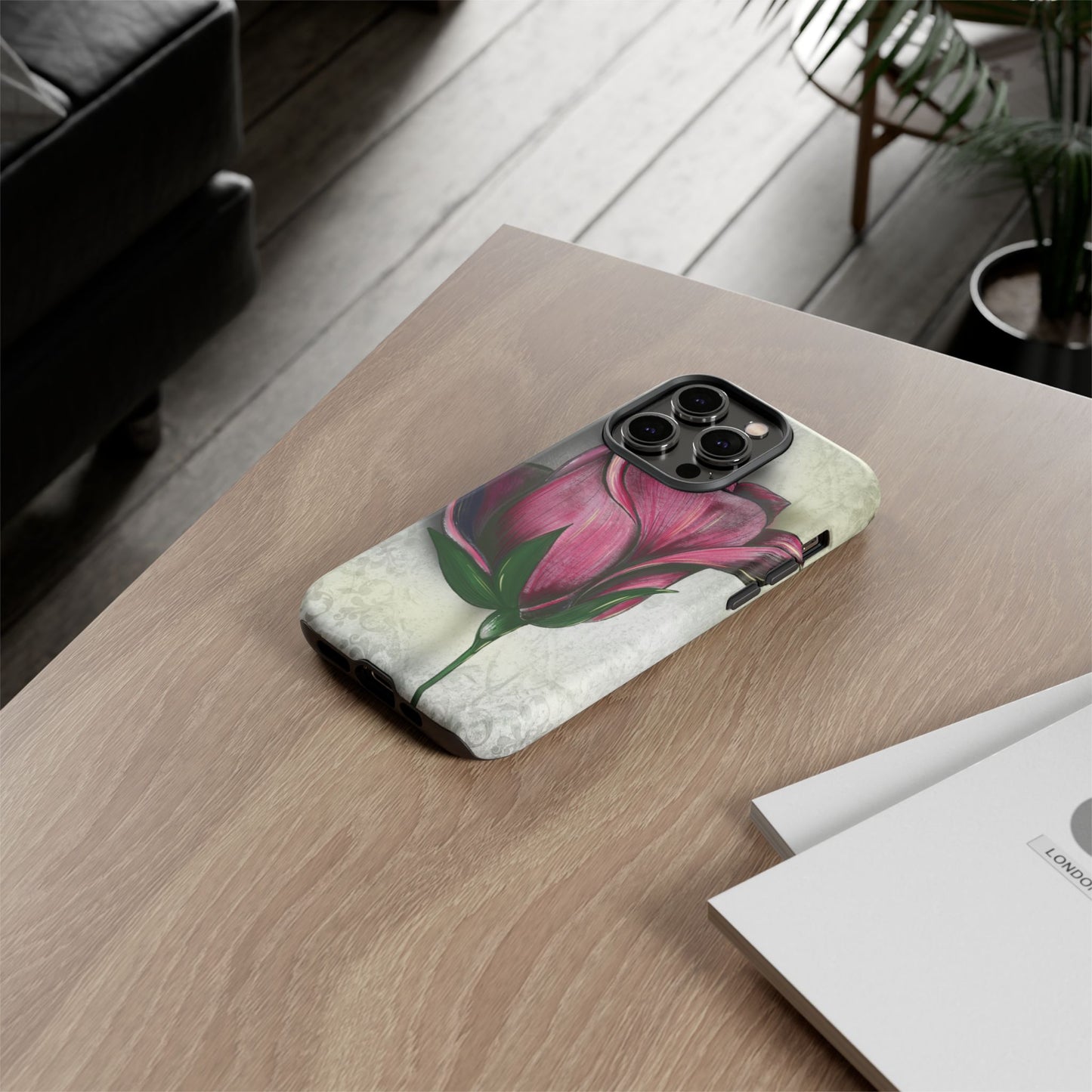 Rose Phone Case – Tough Cases, Floral Phone Cover, Gift for Her, Minimalist Design, Nature Lover's Accessory, Birthday Gift Idea