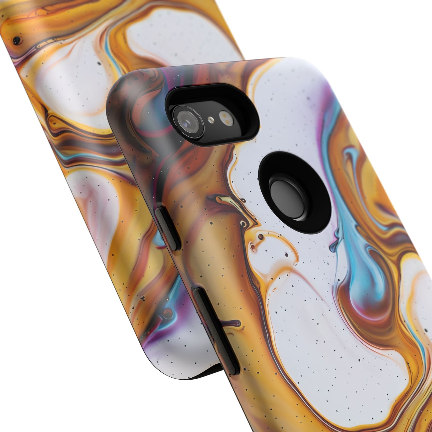 Artistic Phone Case, Tough Cases with Colorful Marble Design