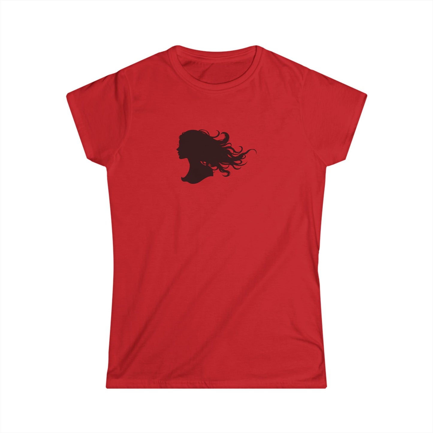 Elegant Silhouette Women's Softstyle Tee, Fashion T-Shirt, Gift for Her, Casual Wear, Creative Graphic Tee