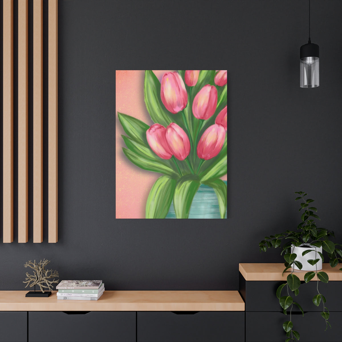 Matte Canvas, Stretched, 1.25" Tulips
