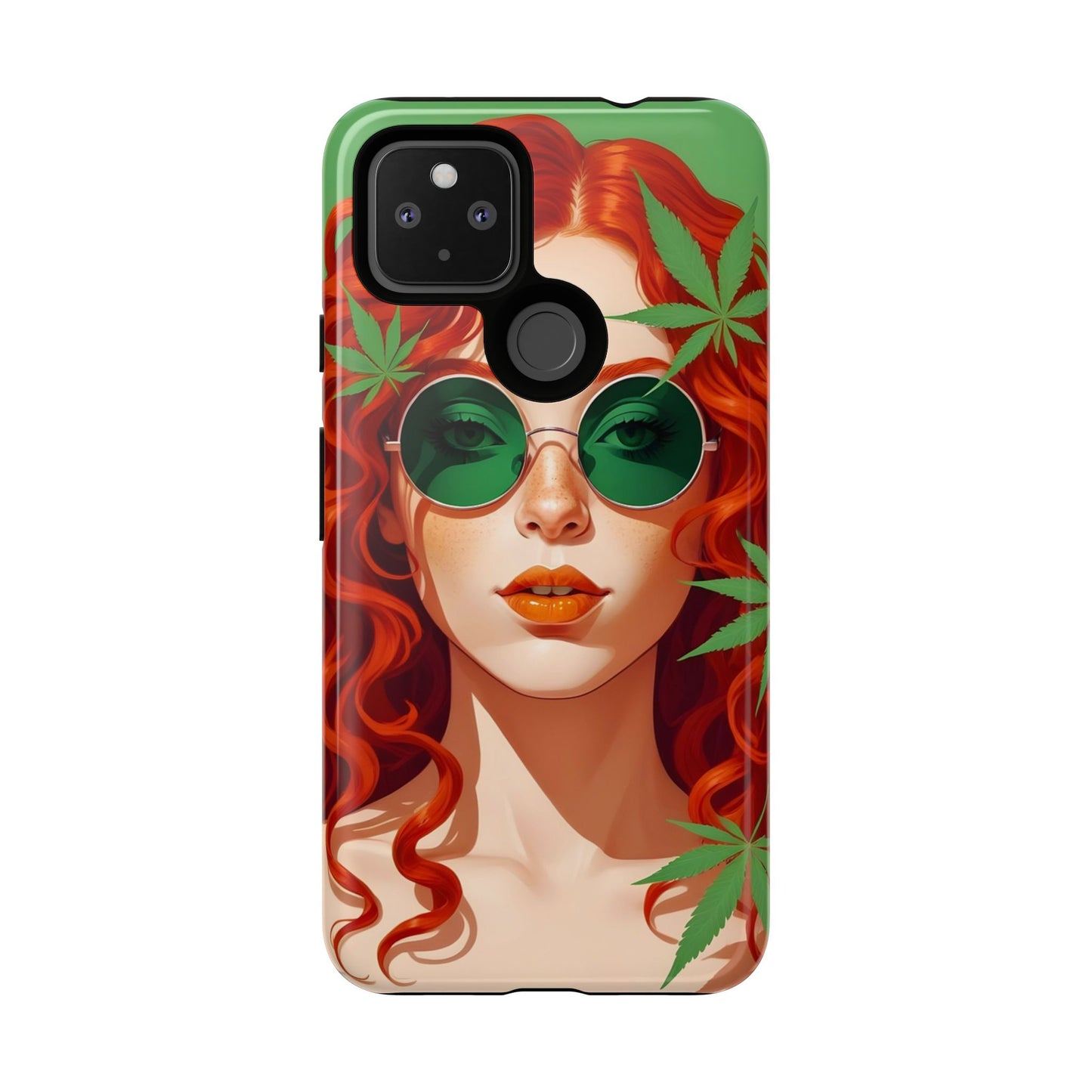 Vibrant Phone Case with Retro Greenery Design, Trendy Case for Casual Look, Gift for Her, Summer Vibes, Unique Phone Accessory