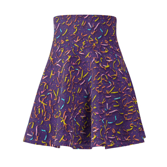 Colorful Women's Skater Skirt | Fun and Playful Fashion | Perfect for Festivals, Birthday Parties, Summer Outings, Casual Wear, Gifts