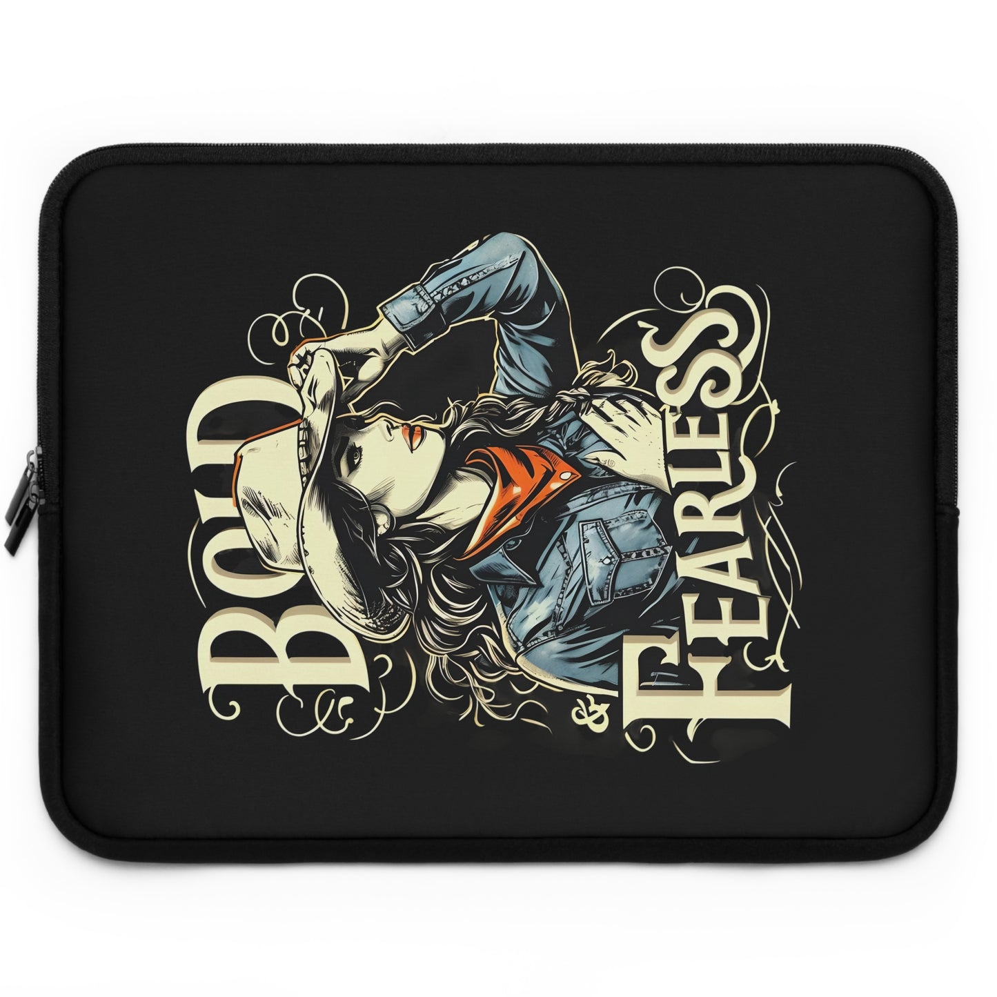 Bold & Fearless Laptop Sleeve - Western Decor, Cowgirl Gift, Tech Organizer, Stylish Sleeve, Unique Laptop Case