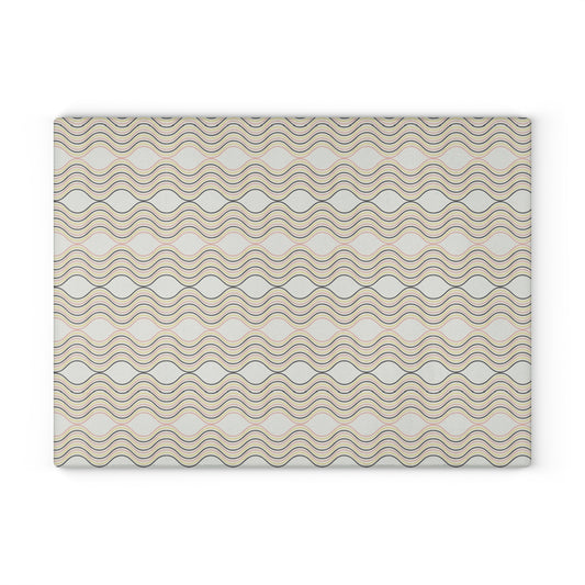Boho Wave Glass Cutting Board, Kitchen Decor, Gift for Home Chef, Housewarming Present, Unique Cooking Essential, Modern Serveware
