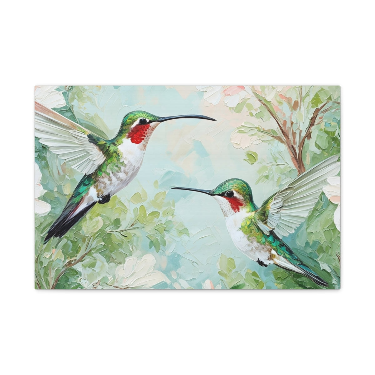 Hummingbird Canvas Wall Art — Stretched Matte Nature Print