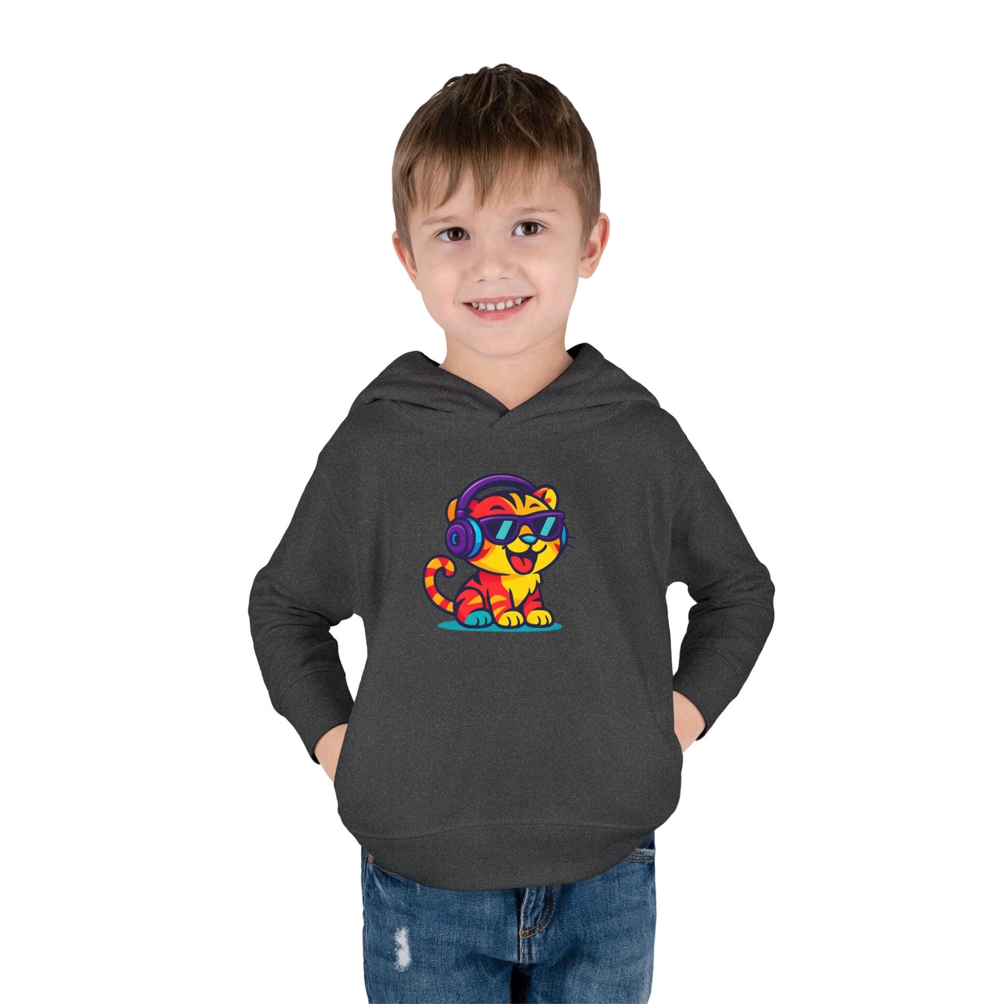 Colorful Tiger Hoodie for Toddlers | Fun Pullover for Kids, Cute Toddler Apparel, Kids' Gift, Birthday Present, Playtime Wear
